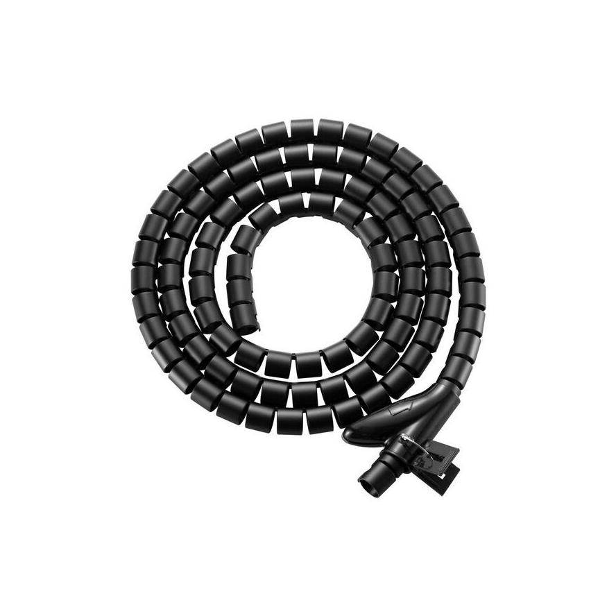Equip Spiral-Kabelschlauch 100cm für Untertischmontage sw - Schwarz