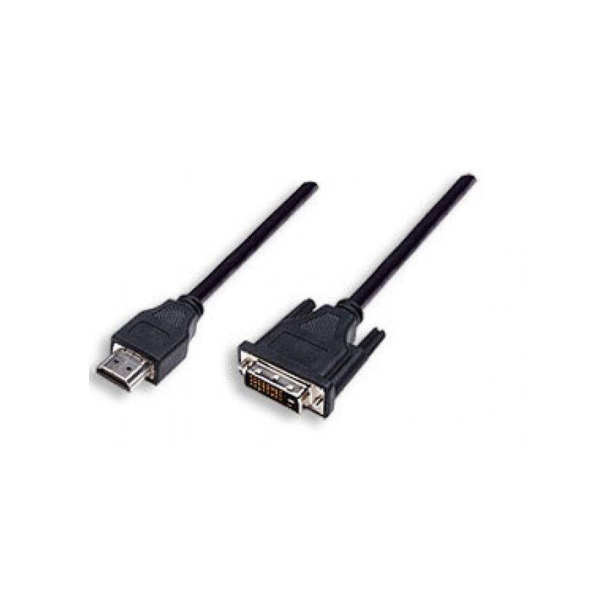HDMI zu DVI-D Anschlusskabel, schwarz -- 3 m Multimedia VGA / DVI Kabel
