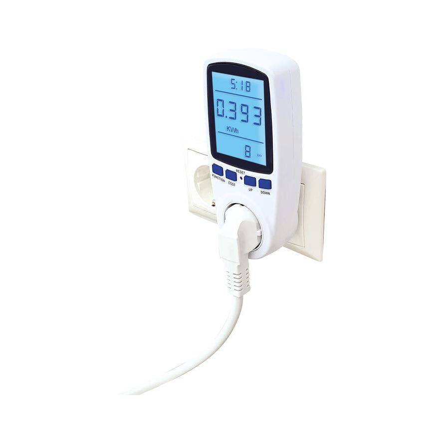 Schwaiger Energiekostenmessgerät mit Display Weiß