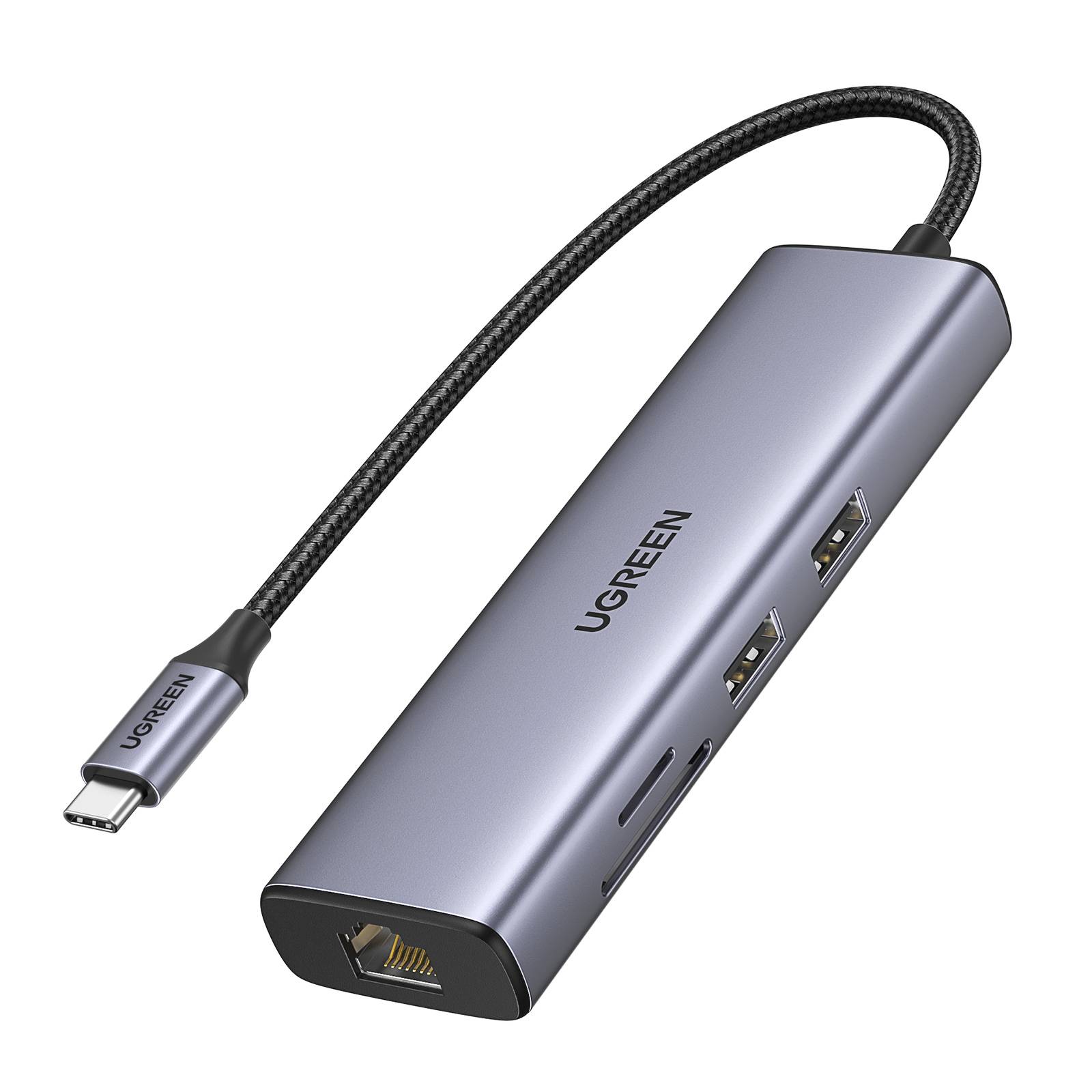 Ugreen CM512 7-in-1 USB-C Hub 1x HDMI PD 100W 2x USB-A RJ-45 SD/MicroTyp C -