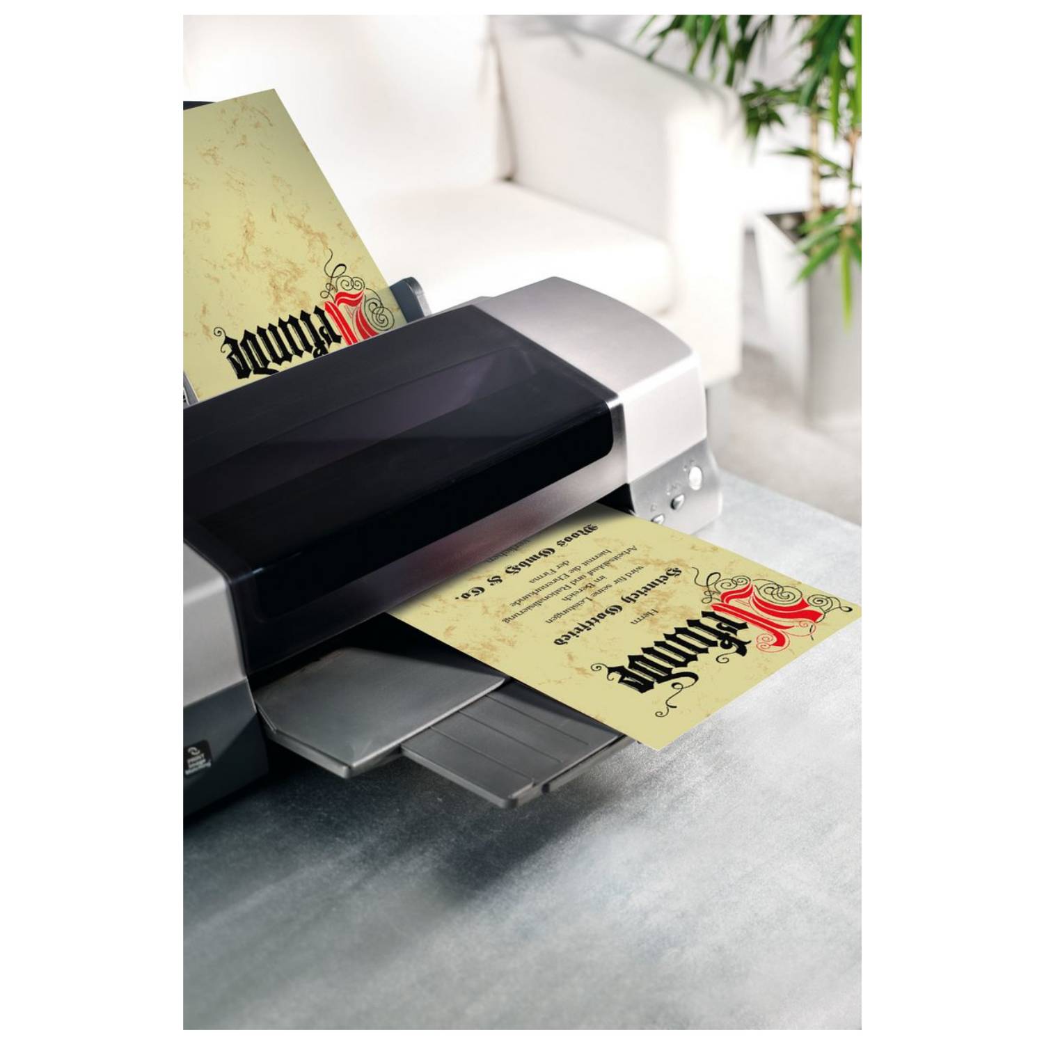 Designpapier Urkunde Calligraphi A4 185g/qm VE=12 Blatt