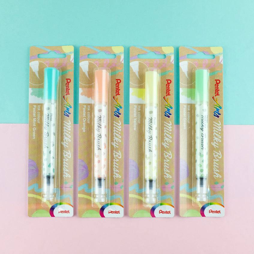 Pentel Milky, 1 Stück(e), Grün, Pinselspitze, Grün, Rund, Tinte auf Wasserbasis