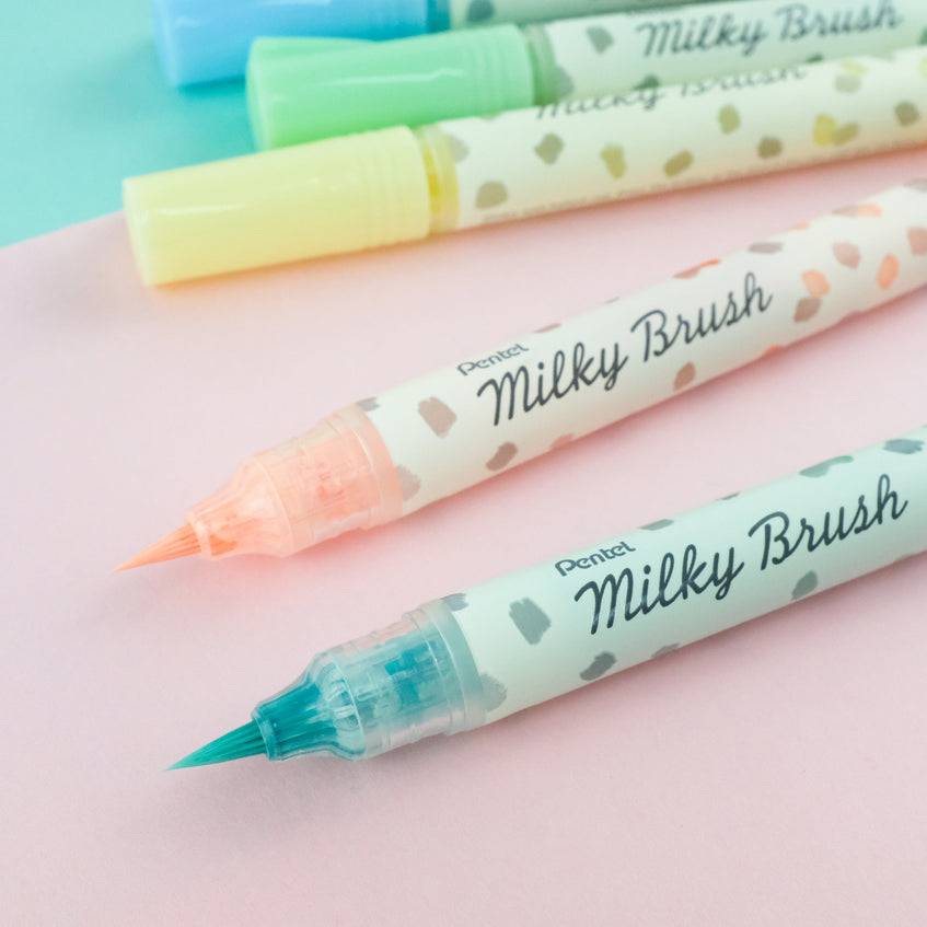 Pentel Milky, 1 Stück(e), Grün, Pinselspitze, Grün, Rund, Tinte auf Wasserbasis