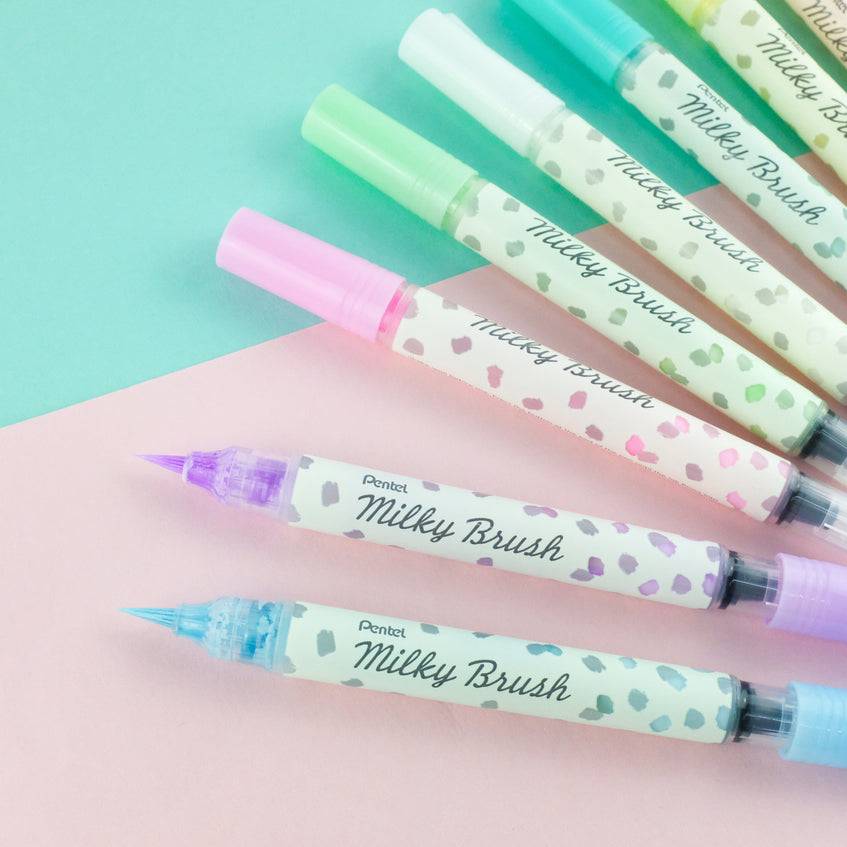 Pentel Milky, 1 Stück(e), Grün, Pinselspitze, Grün, Rund, Tinte auf Wasserbasis