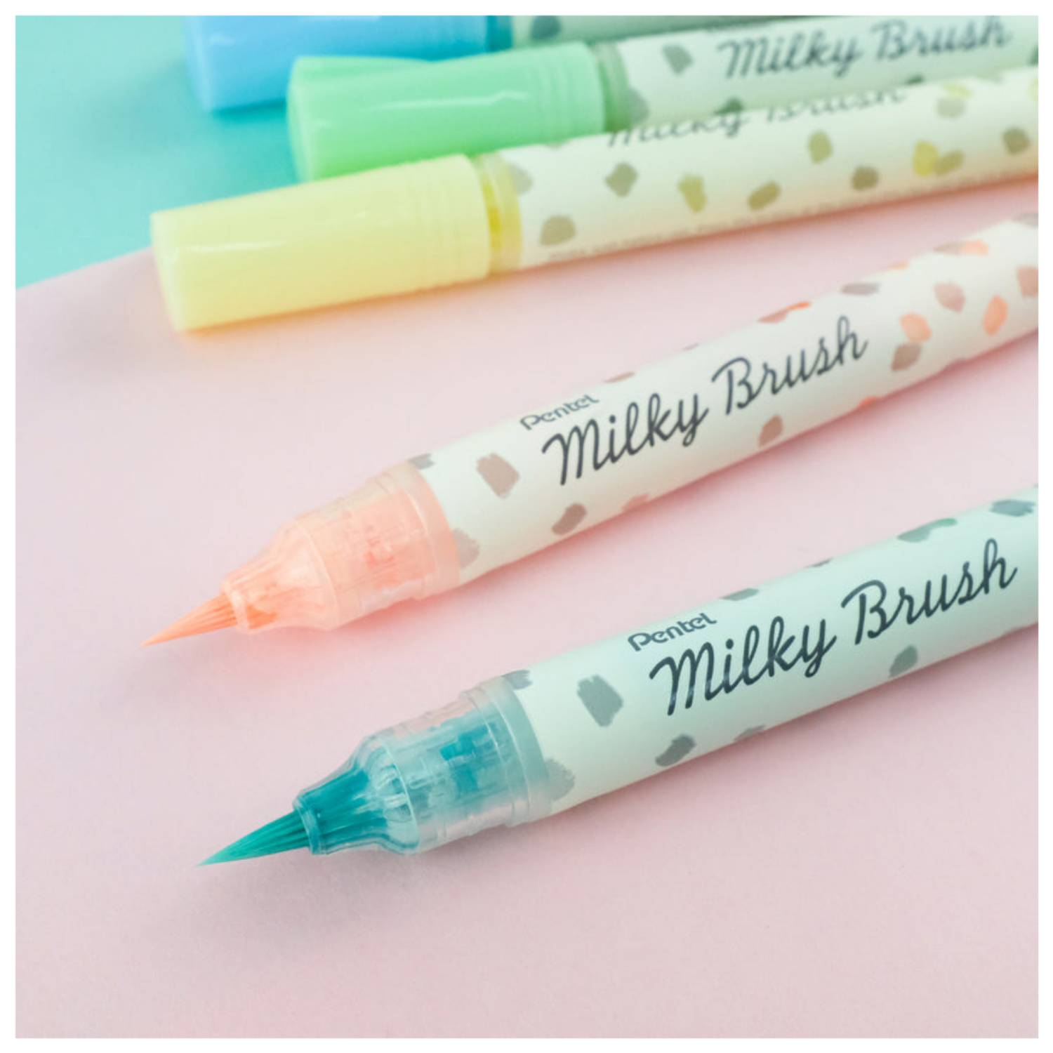 Pentel Milky, 1 Stück(e), Orange, Pinselspitze, Orange, Rund, Tinte auf Wasserbasis