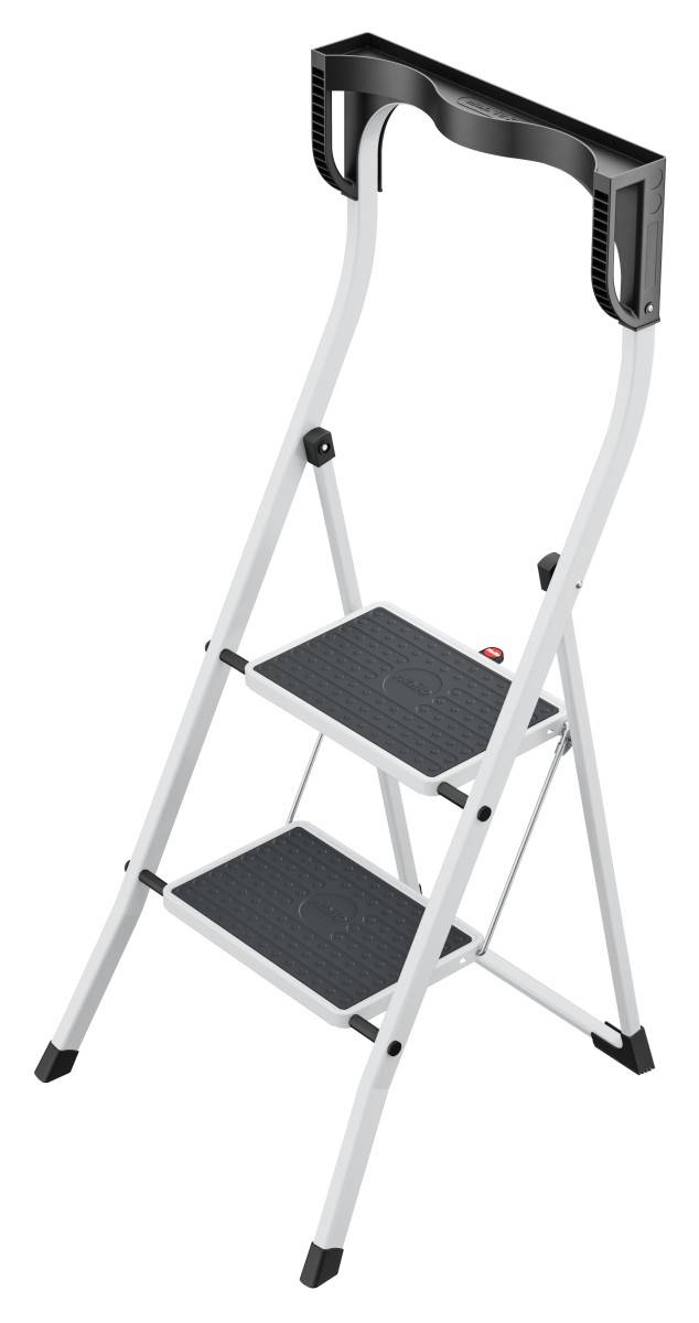 Klapptritt K75 ComfortLine Stahl Tragfähigkeit 150 kg 2 Stufen Tritthöhe 470 mm. Hailo 79191049