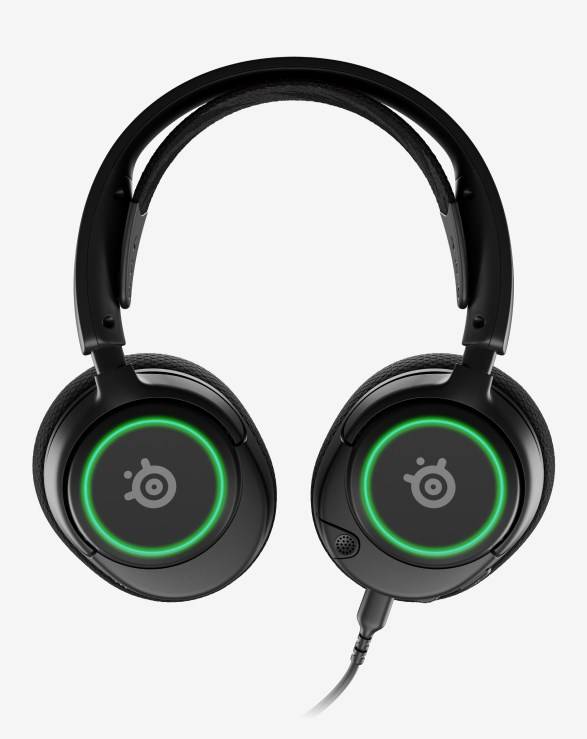 Steelseries Arctis Nova 3 Over Ear Headset kabelgebunden Stereo Schwarz Mikrofon-Rauschunterdrückung Headset, Lautstärkeregelung, Mikrofon-Stummsch