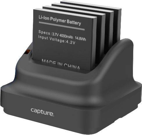 Capture Eagle Charging cradle 4 main battery slots4 slot charging cradle for