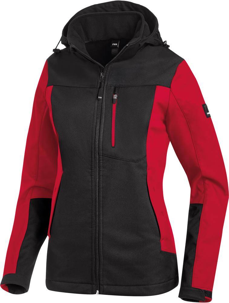 Softshelljacke JULIA rot/schwarz, Gr.2XL