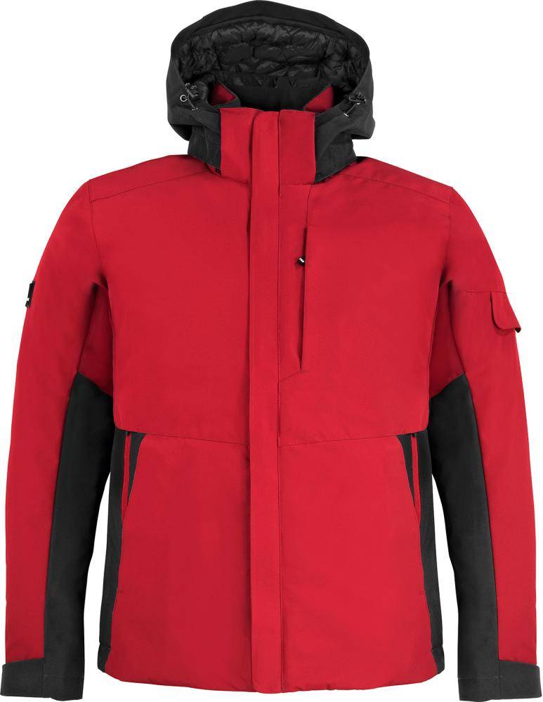 Winterjacke GEORG, rot-schwarz, Gr.L