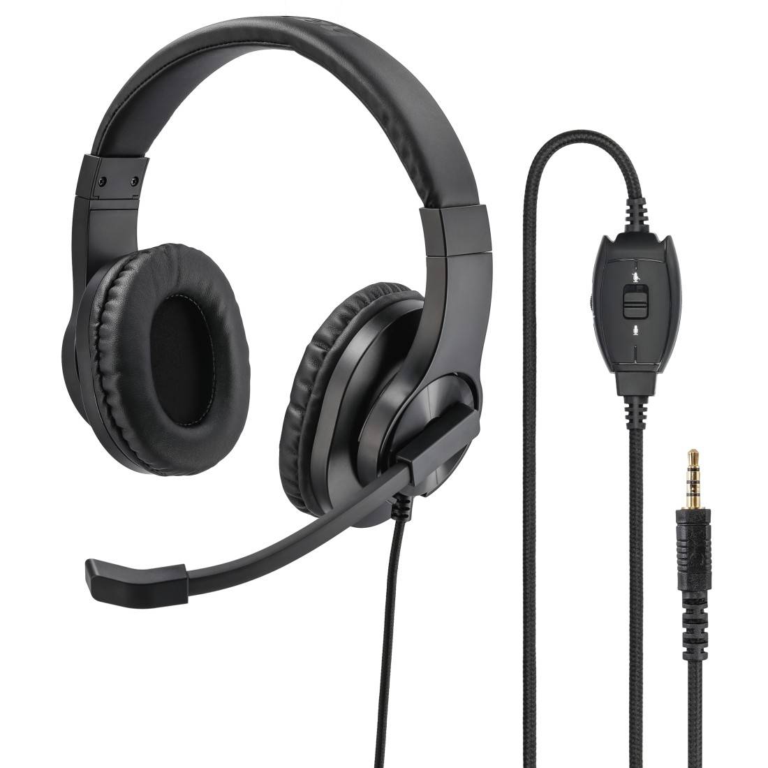 hama 00139926 PC-Office-Headset "HS-P350", Stereo, Schwarz