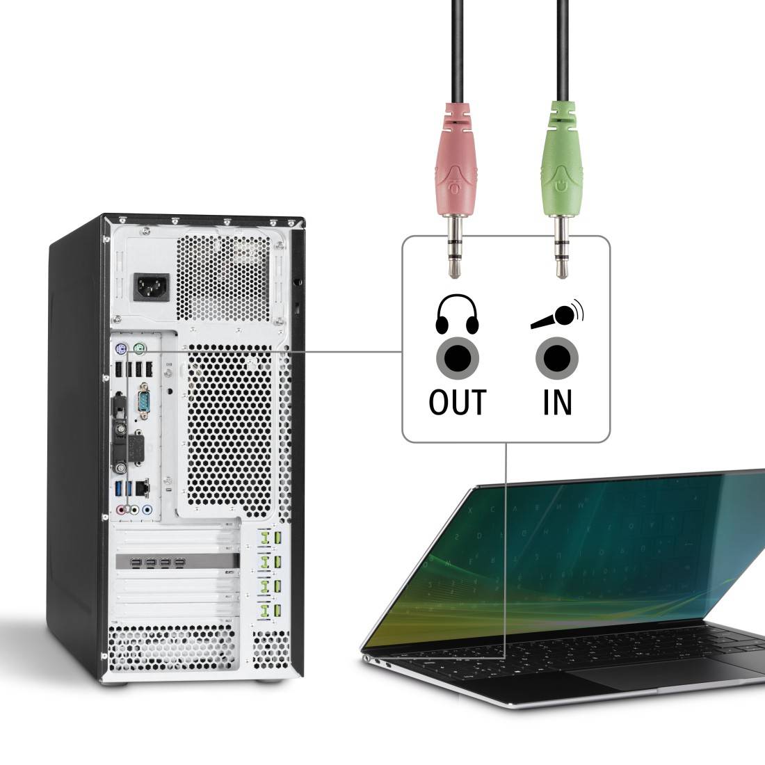 hama 00139923 PC-Office-Headset "HS-P200", Stereo, Schwarz