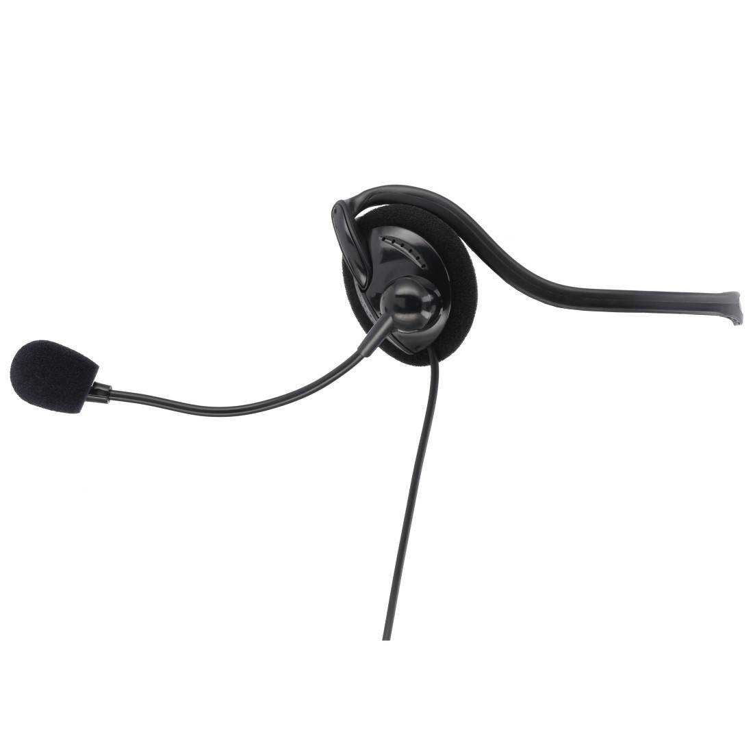hama 00139920 PC-Office-Headset "NHS-P100" mit Neckband, Stereo, Schwarz