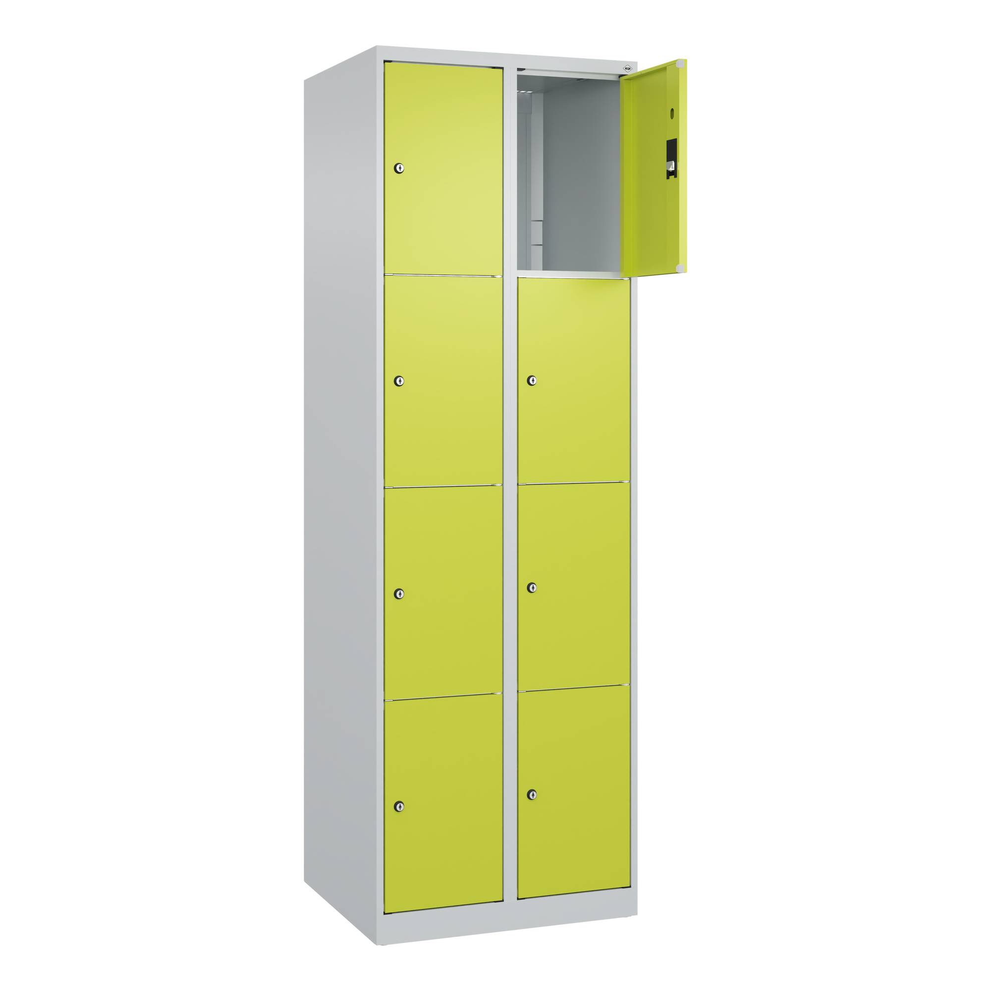 Schließfachschr Classic PLUS 2x4F 1850x600x500 lgr/cgn