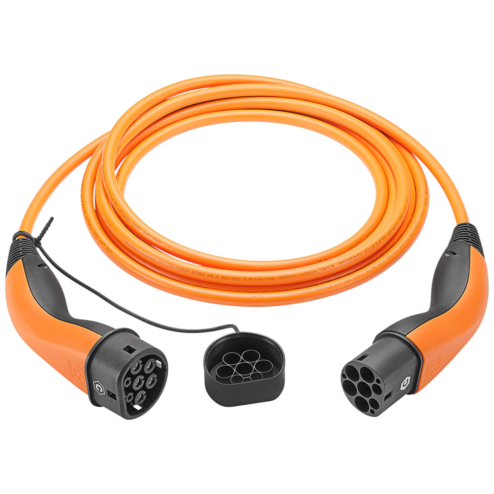 61789 LAPP Mobility Typ 2 Ladekabel für Hybrid & Elektroauto Mode 3 Kabel mit Typ 2 Stecker 22kW 32A 3-phasig Orange 5m