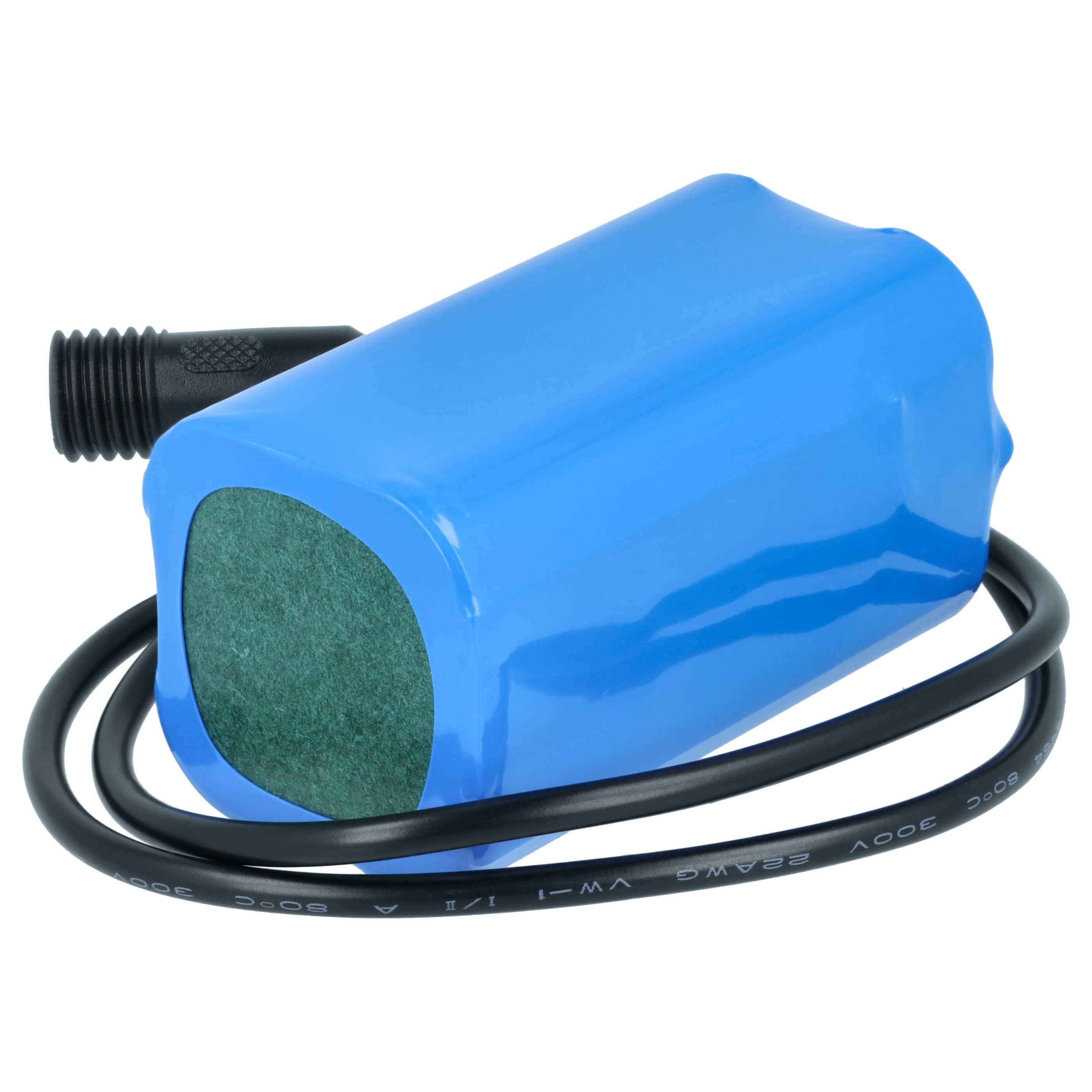 vhbw Akkupack für Fahrradlampen (6000 mAh, 8,4 V, Li-Ion), Inkl. Ladegerät