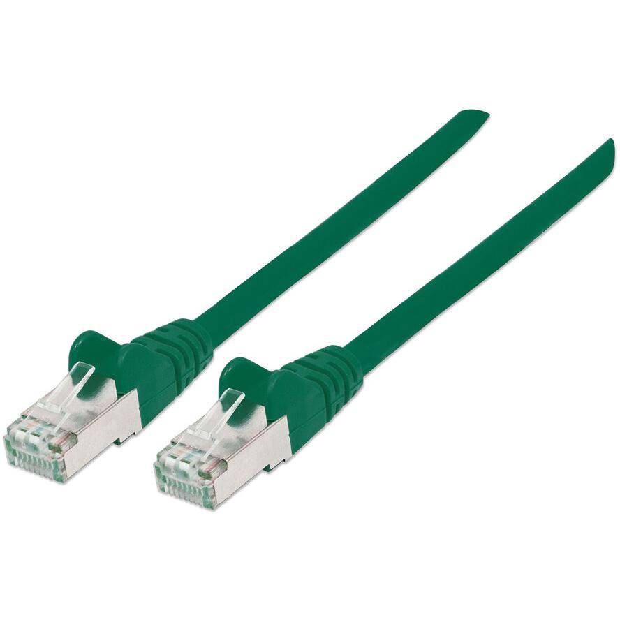 Intellinet 735582 RJ45 Netzwerkkabel, Patchkabel CAT 6 S/FTP 5.00 m Grün vergoldete Steckkontakte 1 St.