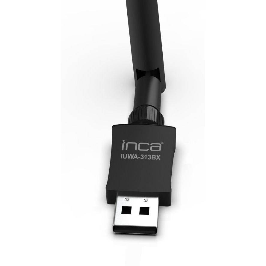 INCA IUWA-313BX INCA WL-USB Adapter IUWA-313BX 5dBi, 2,4GHz, 300Mbps, WL-N retail