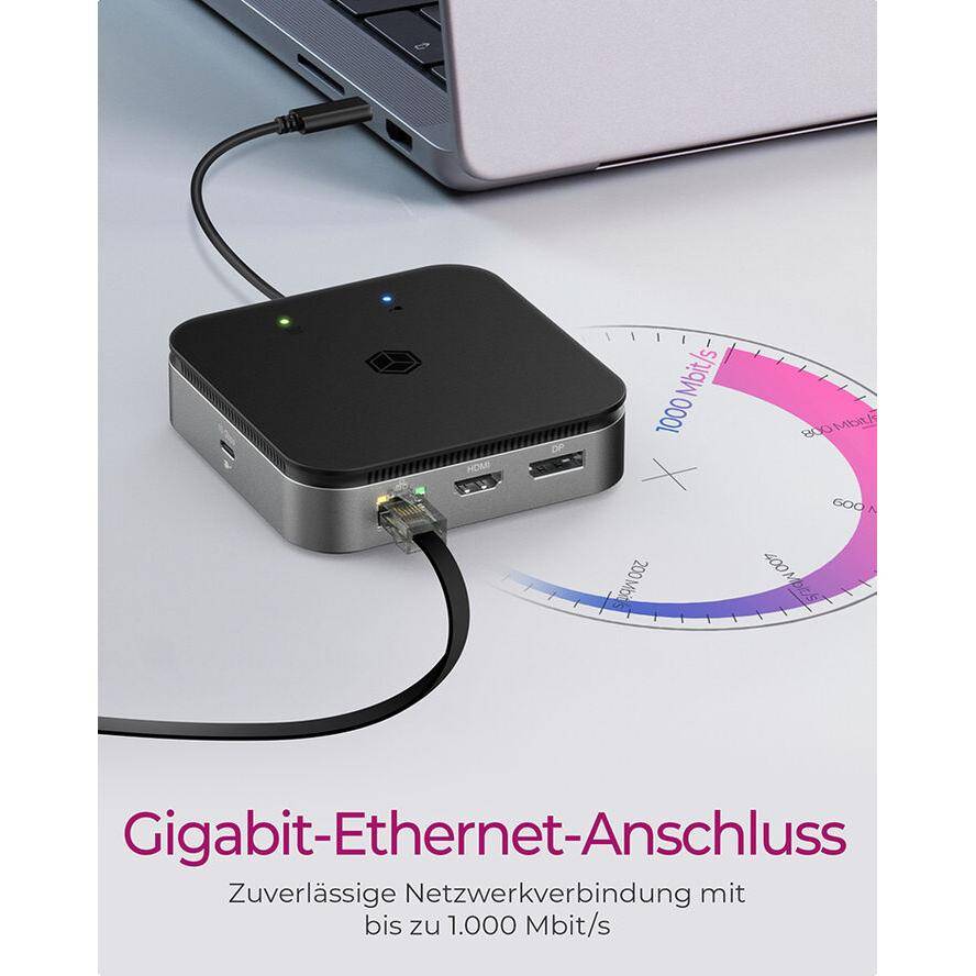ICY BOX 7-in-1 - Dockingstation - USB-C 3.2 Gen 2 / Thunderbolt 3 / Thunderbolt 4