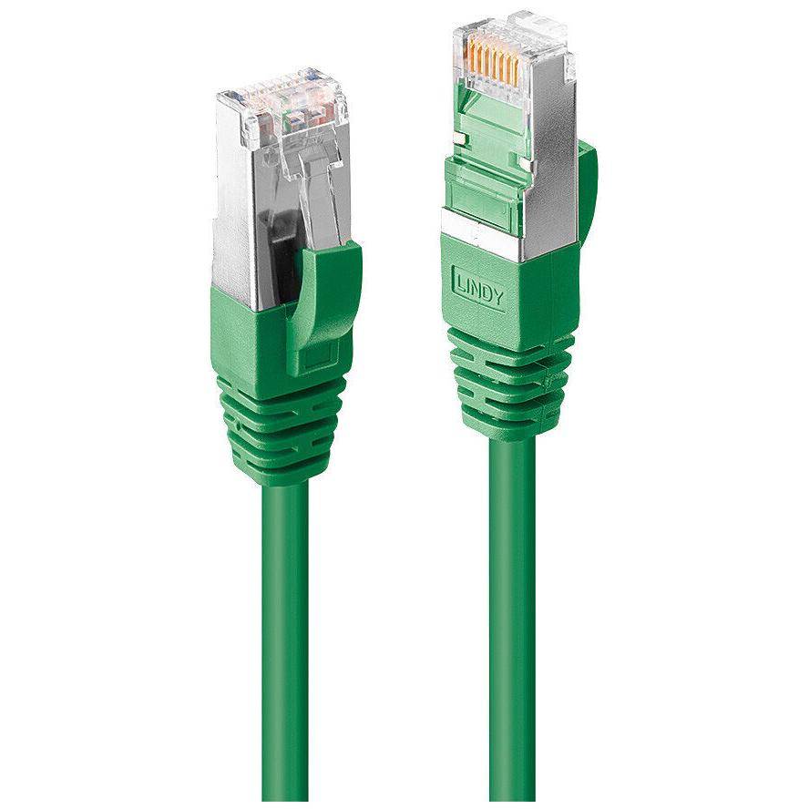 LINDY 47677 RJ45 Netzwerkkabel, Patchkabel CAT 6a S/FTP 1.00 m Grün 1 St.