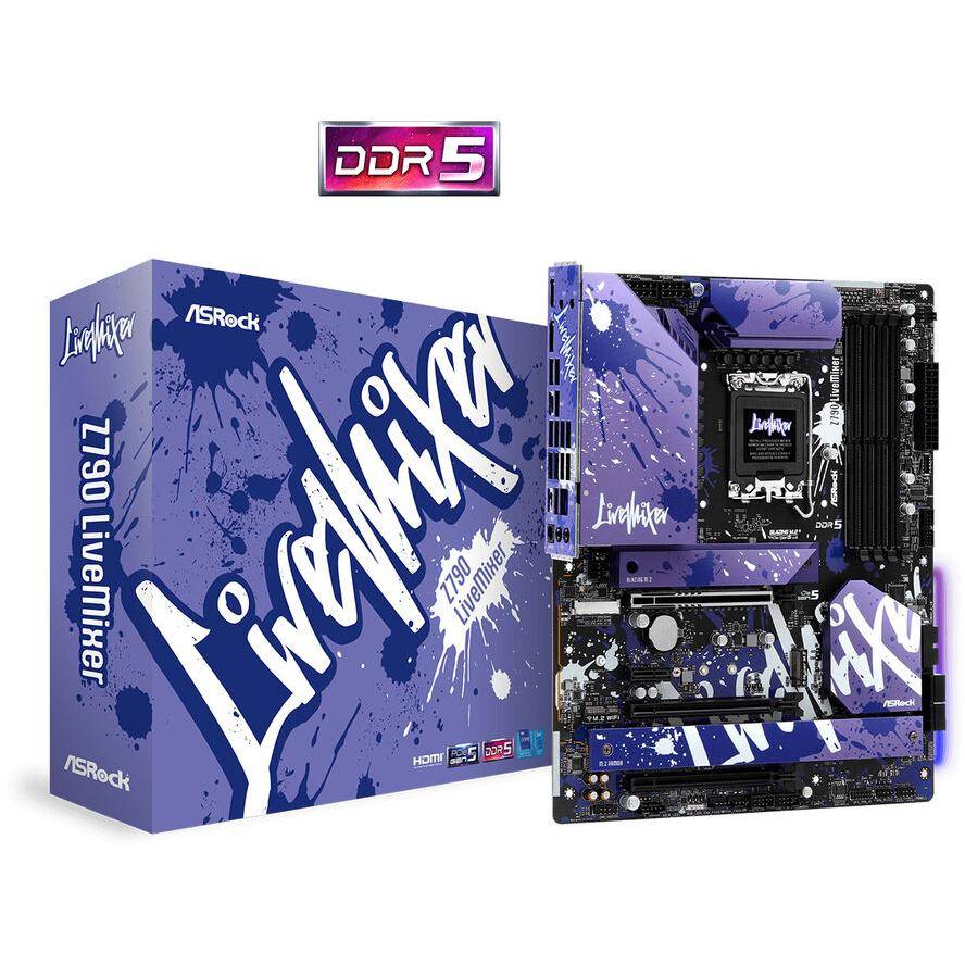 ASRock Z790 LiveMixer Mainboard Sockel (PC) Intel® LGA 1700 Formfaktor (Details) ATX Mainboard-Chipsatz Intel® Z790