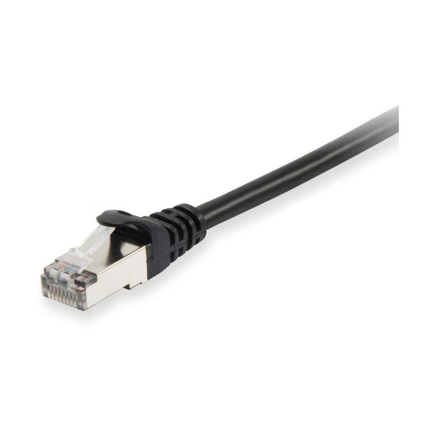 Equip 605590 RJ45 Netzwerkkabel, Patchkabel CAT 6 S/FTP 1.00 m Schwarz vergoldete Steckkontakte 1 St.