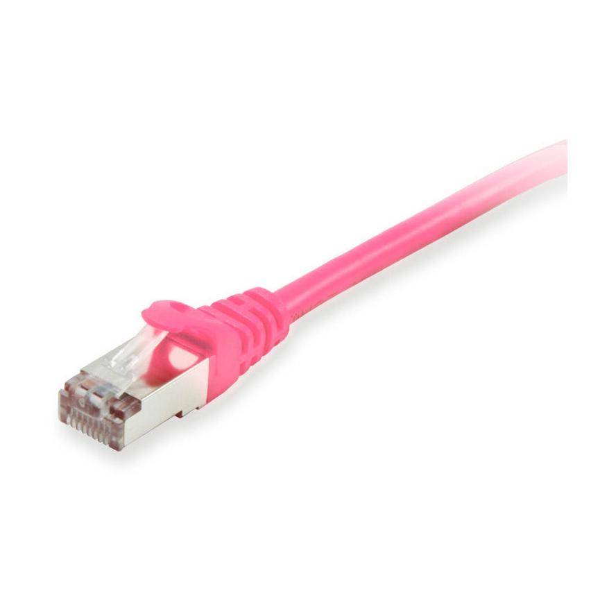 Equip 605585 RJ45 Netzwerkkabel, Patchkabel CAT 6 S/FTP 7.50 m Pink vergoldete Steckkontakte 1 St.