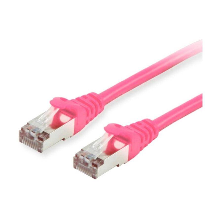 Equip 605585 RJ45 Netzwerkkabel, Patchkabel CAT 6 S/FTP 7.50 m Pink vergoldete Steckkontakte 1 St.