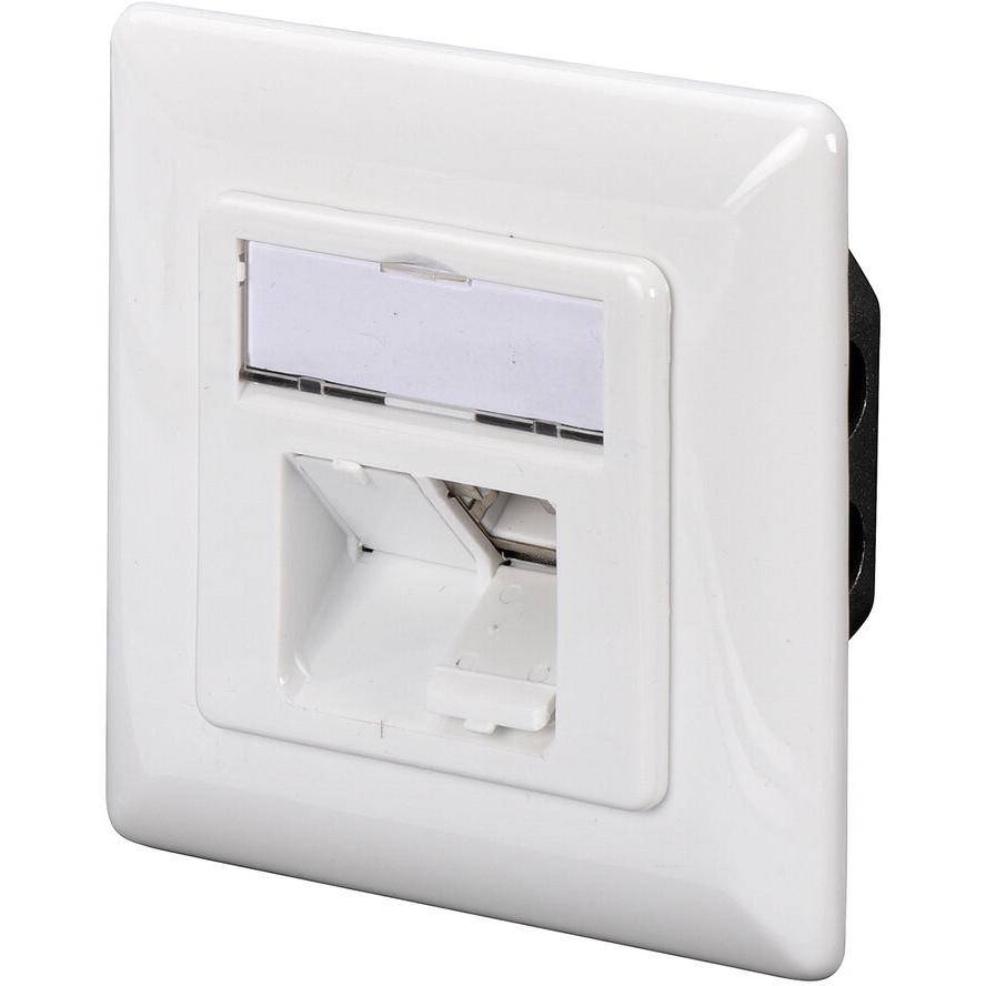 Datenanschlussdose CAT.6, Klasse E (weiß, 2x RJ-45 Buchse)