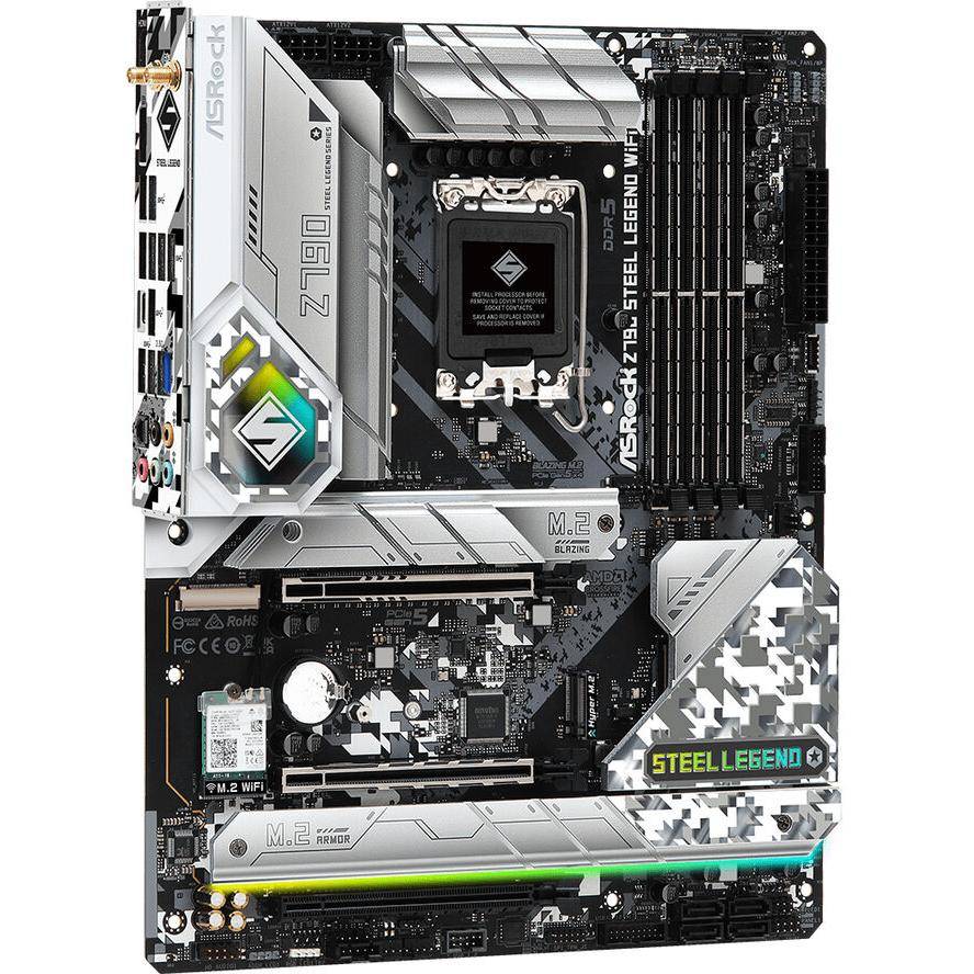 ASRock Z790 Steel Legend WiFi Mainboard Sockel (PC) Intel® LGA 1700 Formfaktor (Details) ATX Mainboard-Chipsatz Intel® Z790