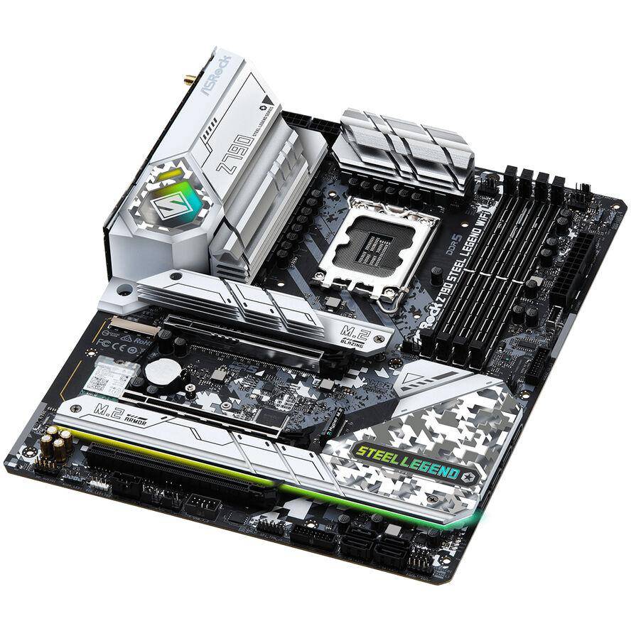 ASRock Z790 Steel Legend WiFi Mainboard Sockel (PC) Intel® LGA 1700 Formfaktor (Details) ATX Mainboard-Chipsatz Intel® Z790