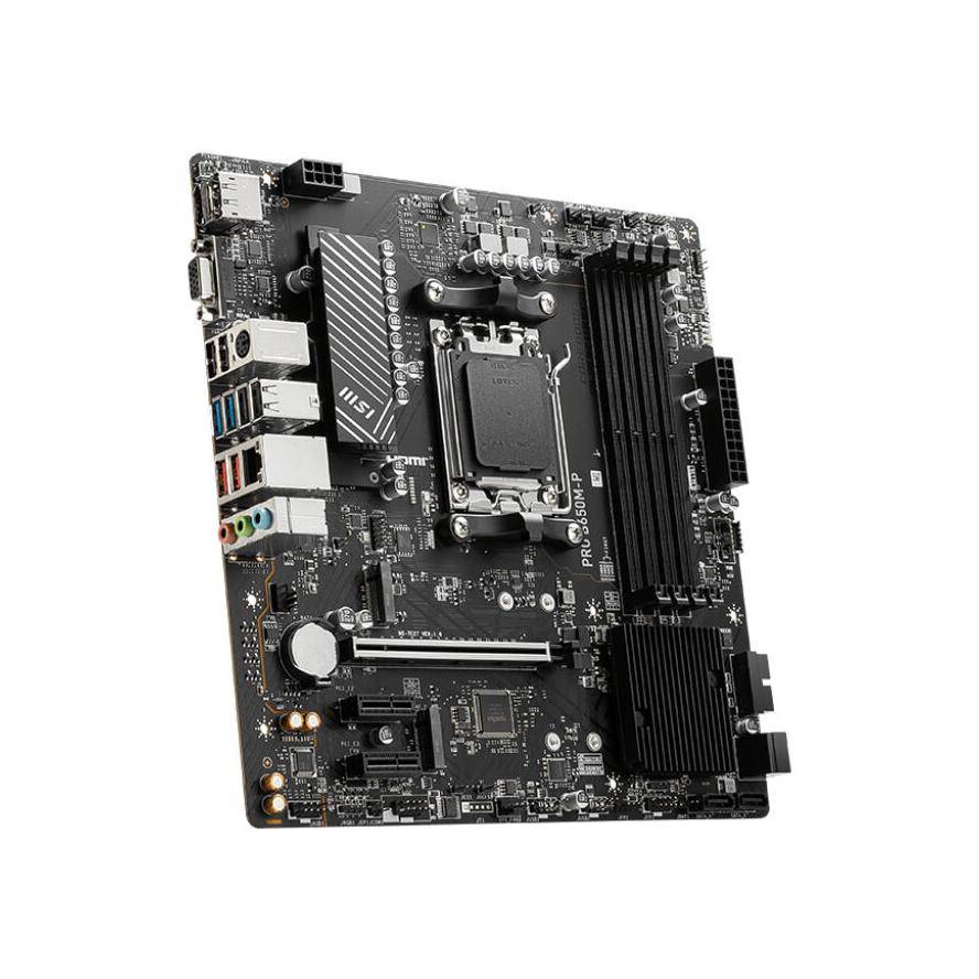 MSI PRO B650M-P - Motherboard - micro ATX - Socket AM5 - AMD B650 Chipsatz - USB 3.2 Gen 1, USB 3.2 Gen 2, USB-C 3.2 Gen