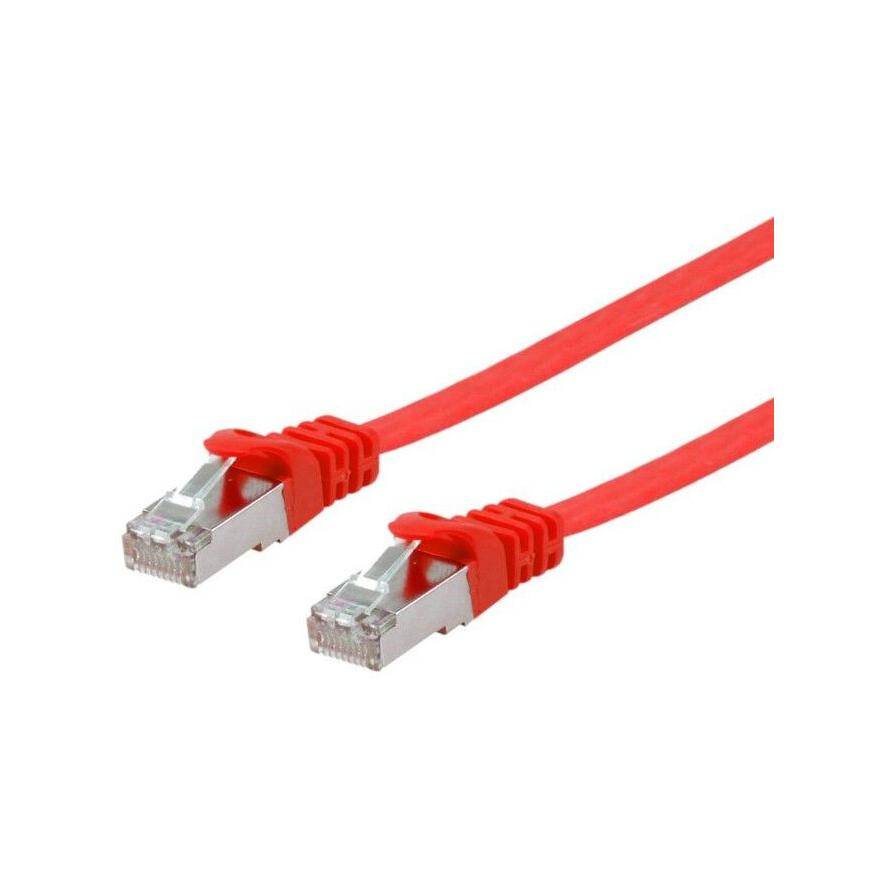 Equip Cat.6A U/FTP Flat Patchkabel - 10m - Rot - 10 m - Cat6a - U/FTP (STP) - RJ-45 - RJ-45 - Rot