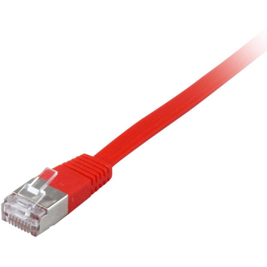 Equip Cat.6A U/FTP Flat Patchkabel - 10m - Rot - 10 m - Cat6a - U/FTP (STP) - RJ-45 - RJ-45 - Rot