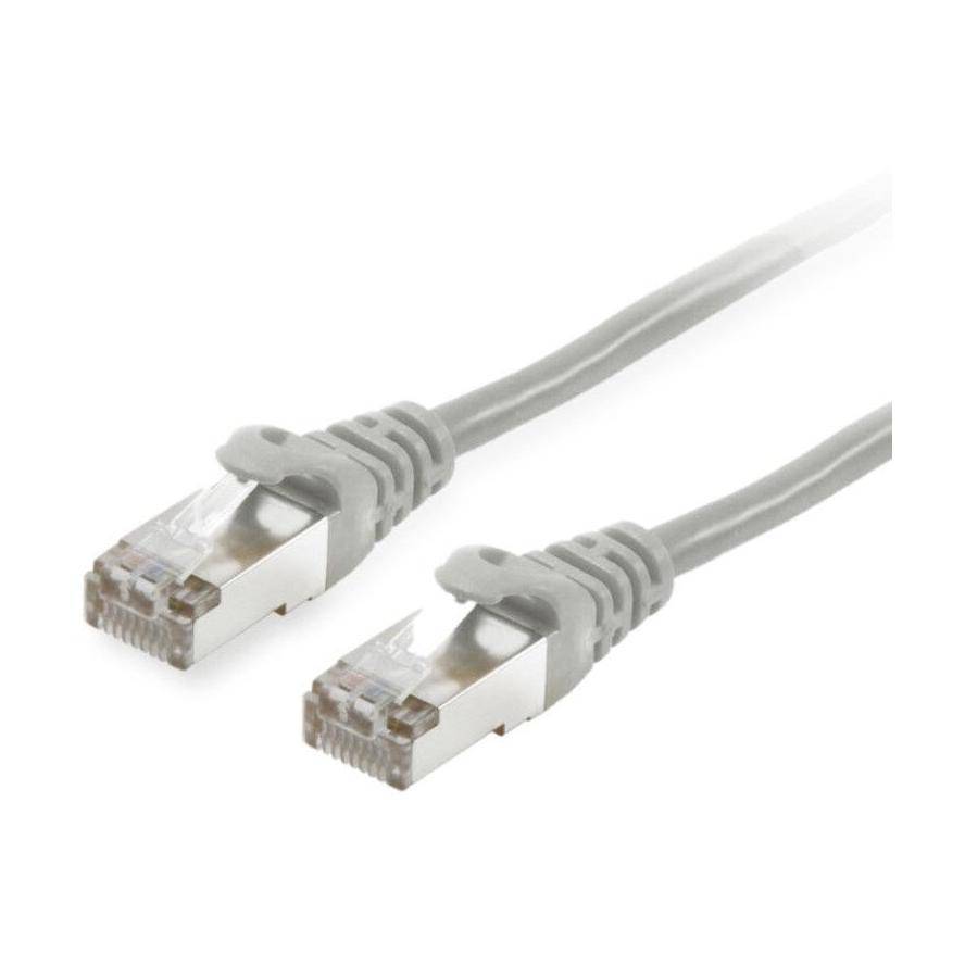 Equip 605509 RJ45 Netzwerkkabel, Patchkabel CAT 6 S/FTP 20.00 m Grau vergoldete Steckkontakte 1 St.