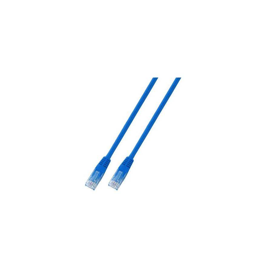RJ45 Patchkabel Cat.6 U/UTP PVC, CCA blau 1m Kupferverkabelung