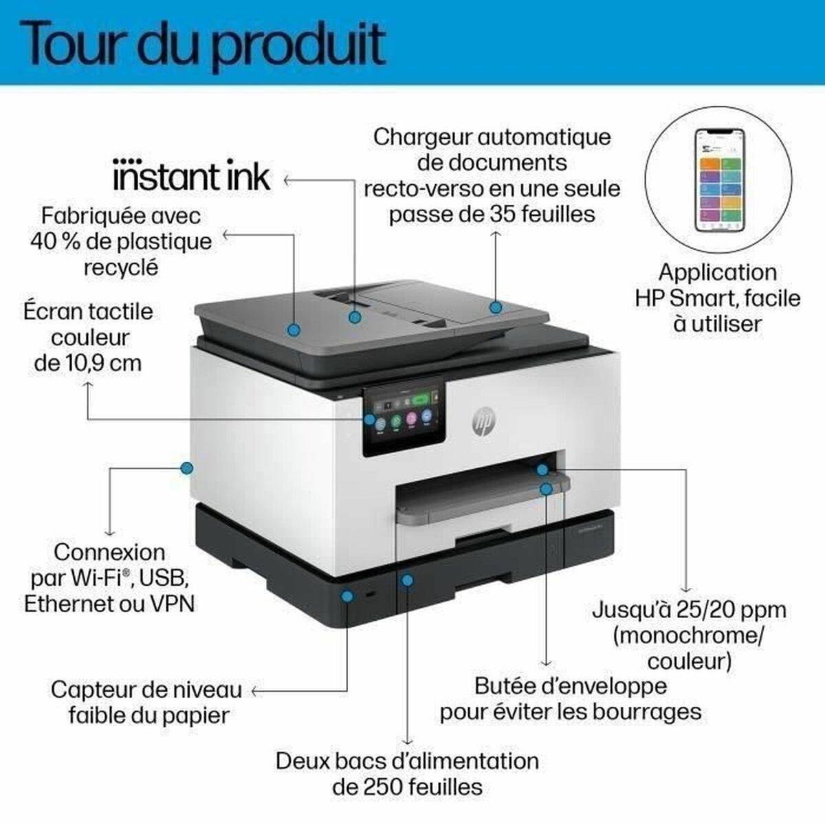 HP Officejet Pro 9135e All-in-One - Multifunktionsdrucker - Farbe - Tintenstrahl - Legal (216 x 356