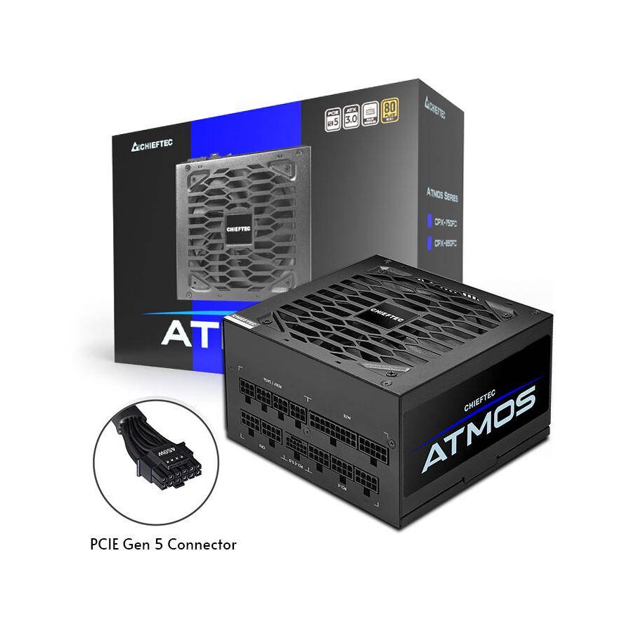 Chieftec Atmos , 850 W, 100 - 240 V, 50/60 Hz, 10-5 A, 10 A, 5 A