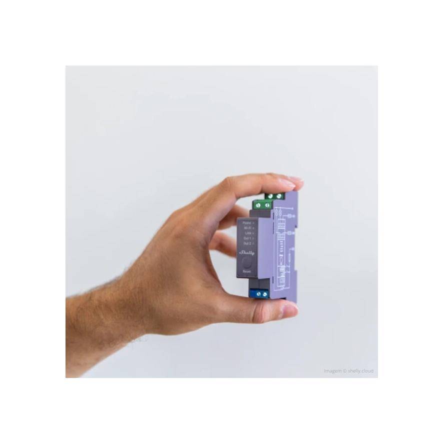 Shelly Pro 2 Hutschienenrelais Bluetooth, Wi-Fi