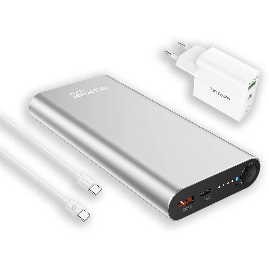 PB-20000PD - 20000 mAh - Lithium-Ion (Li-Ion) - Quick Charge 3.0 - Aluminium