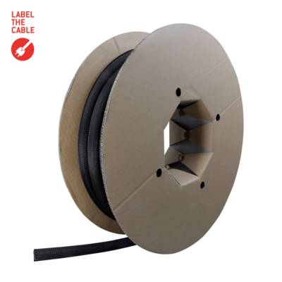 LTC CABLE TUBE Gewebekabelschlauch -- Durchmesser 2.5 - 4 cm 25m schwarz /