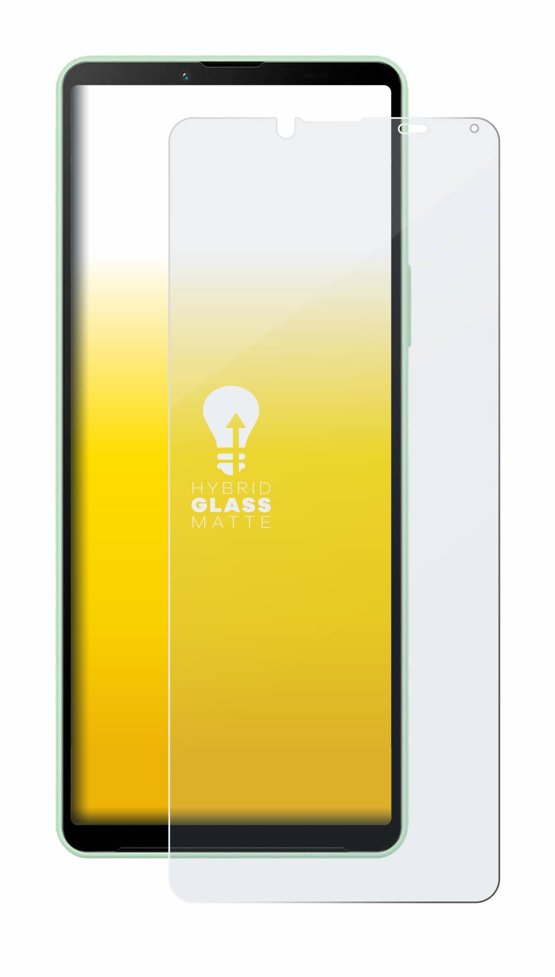 upscreen Hybrid Glas Matt Panzer-Folie für Sony Xperia 10 V