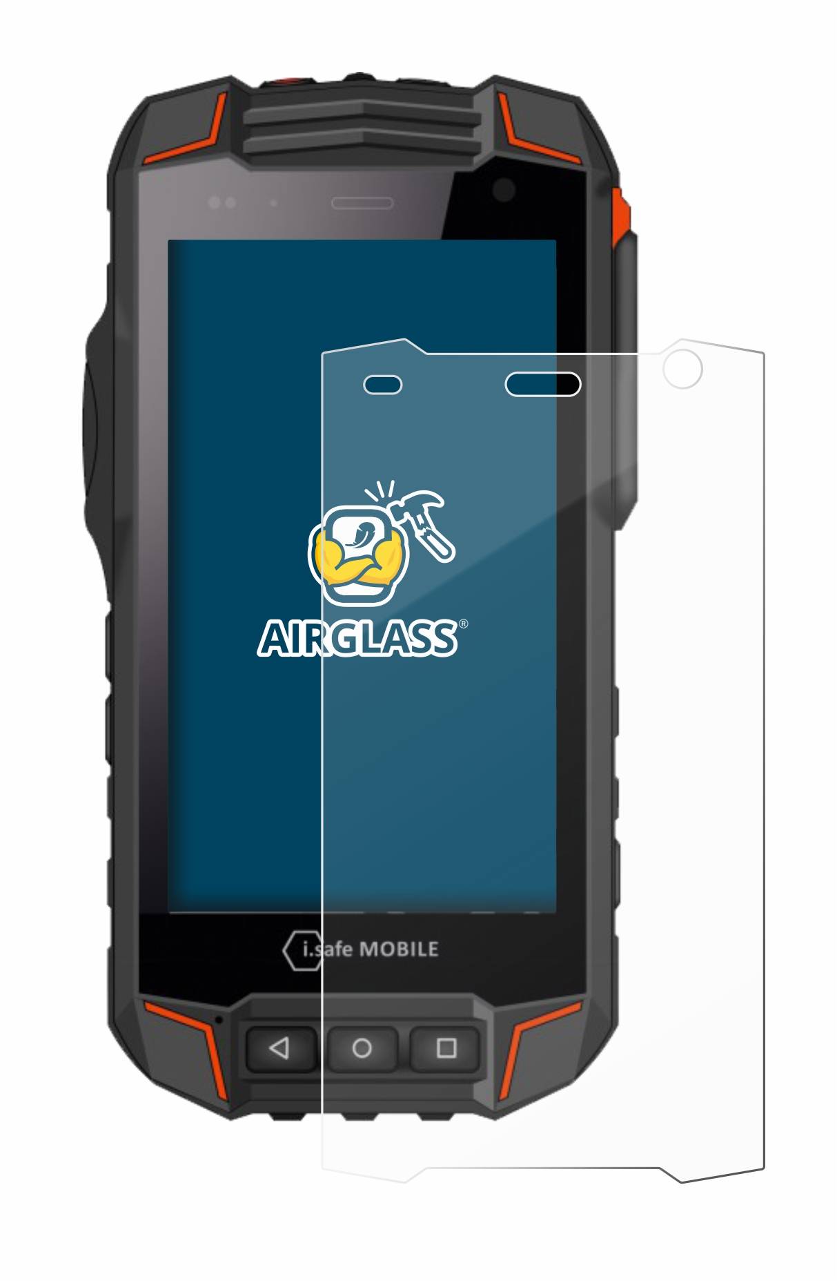 BROTECT AirGlass Glas Schutz-Folie für i.safe MOBILE IS530.1 - Schutzglas