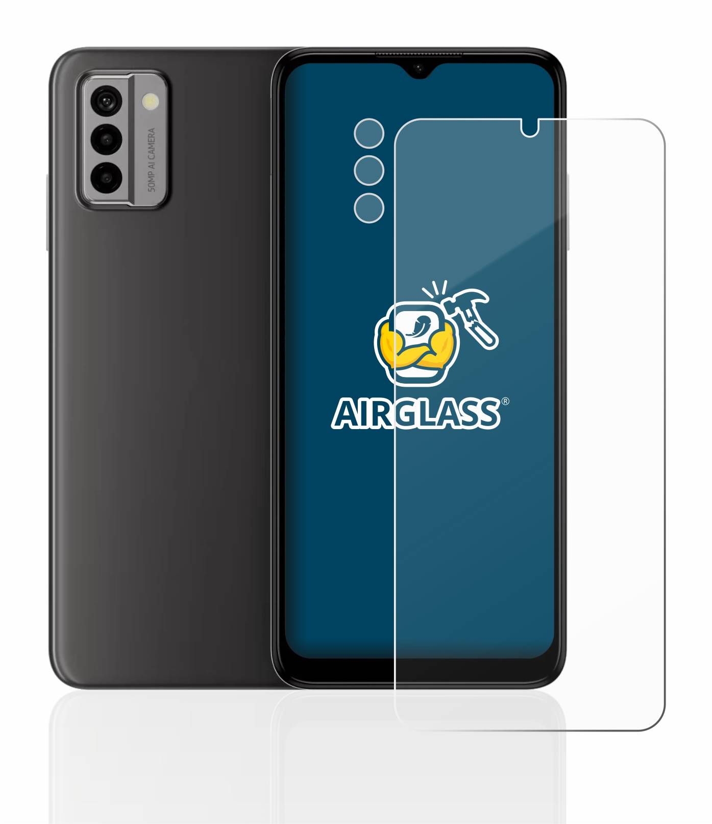 BROTECT AirGlass Glas Schutz-Folie für Nokia G22 (Display+Kamera) - Schutzglas