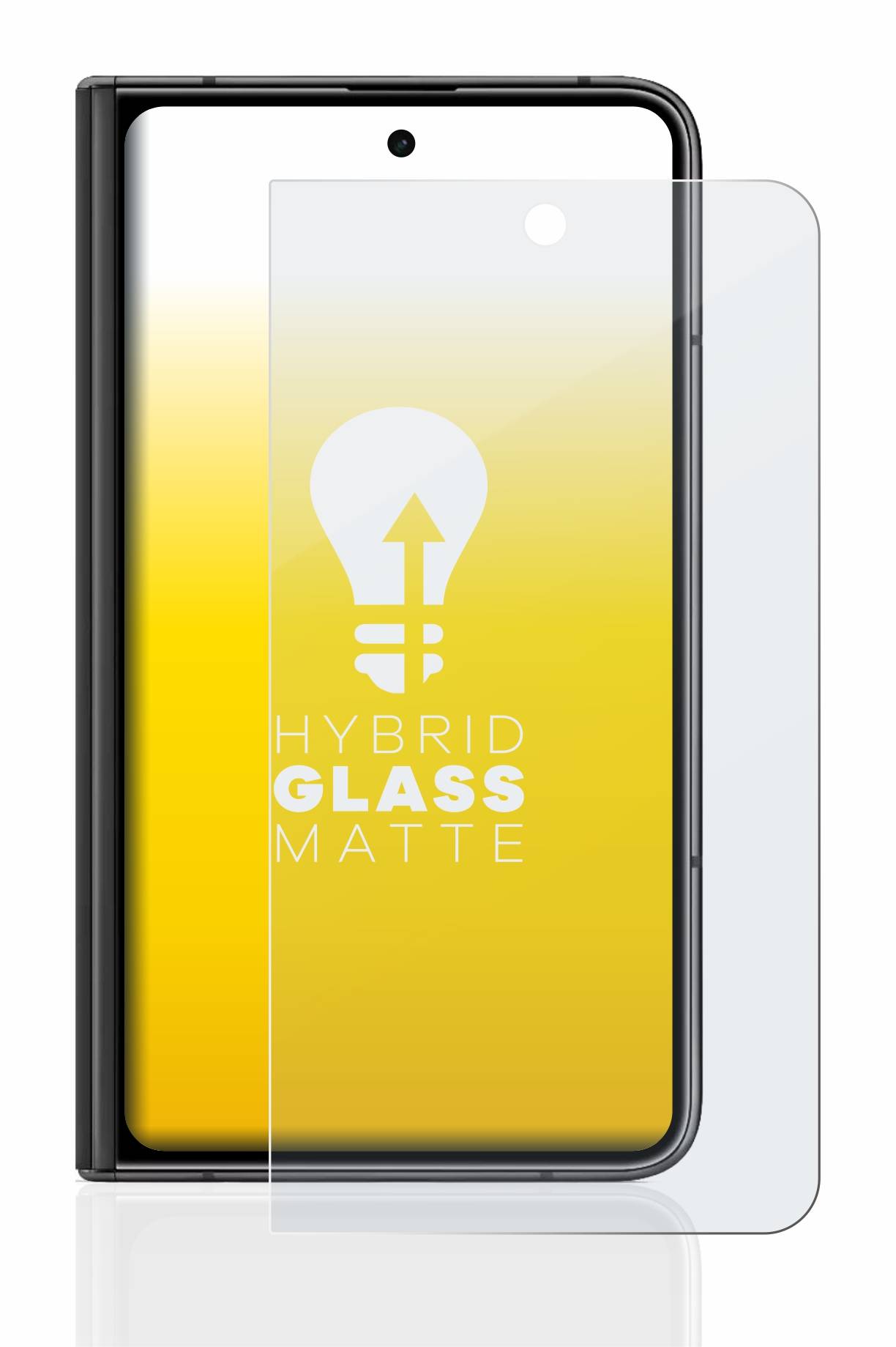 upscreen Hybrid Glas Matt Panzer-Folie für Google Pixel Fold (Äußeres Display)