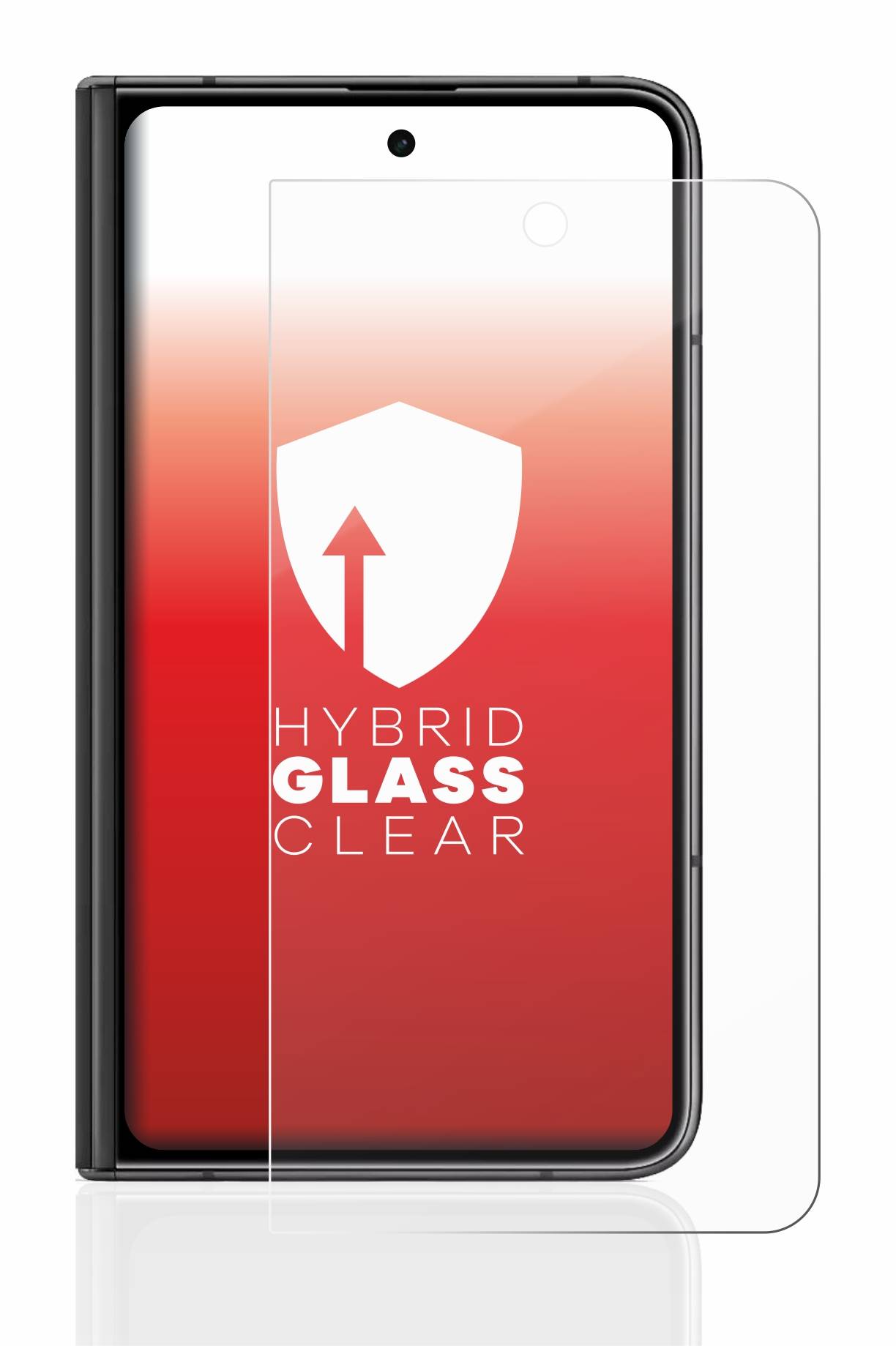 upscreen Hybrid Glas Panzer-Folie für Google Pixel Fold (Äußeres Display)