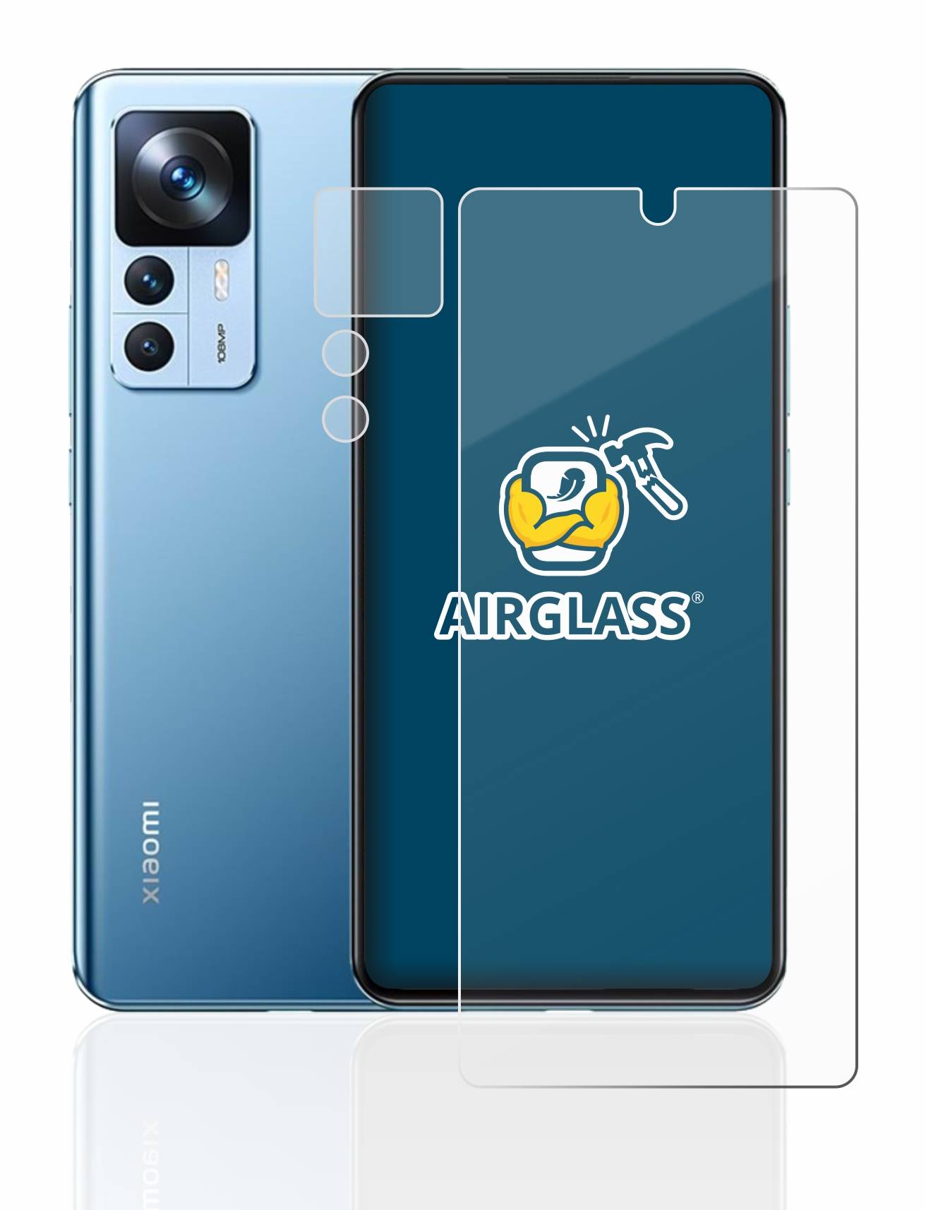 BROTECT AirGlass Glas Panzer-Folie für Xiaomi 12T (Display+Kamera) - Schutzglas