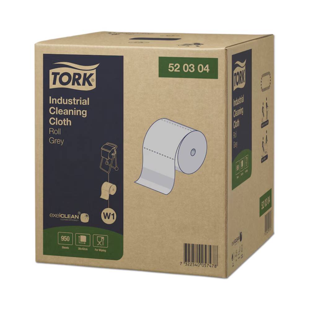 Tork 520304 Industrie Reinigungstücher Premium W1 1-lagig | Karton (1 Rolle)