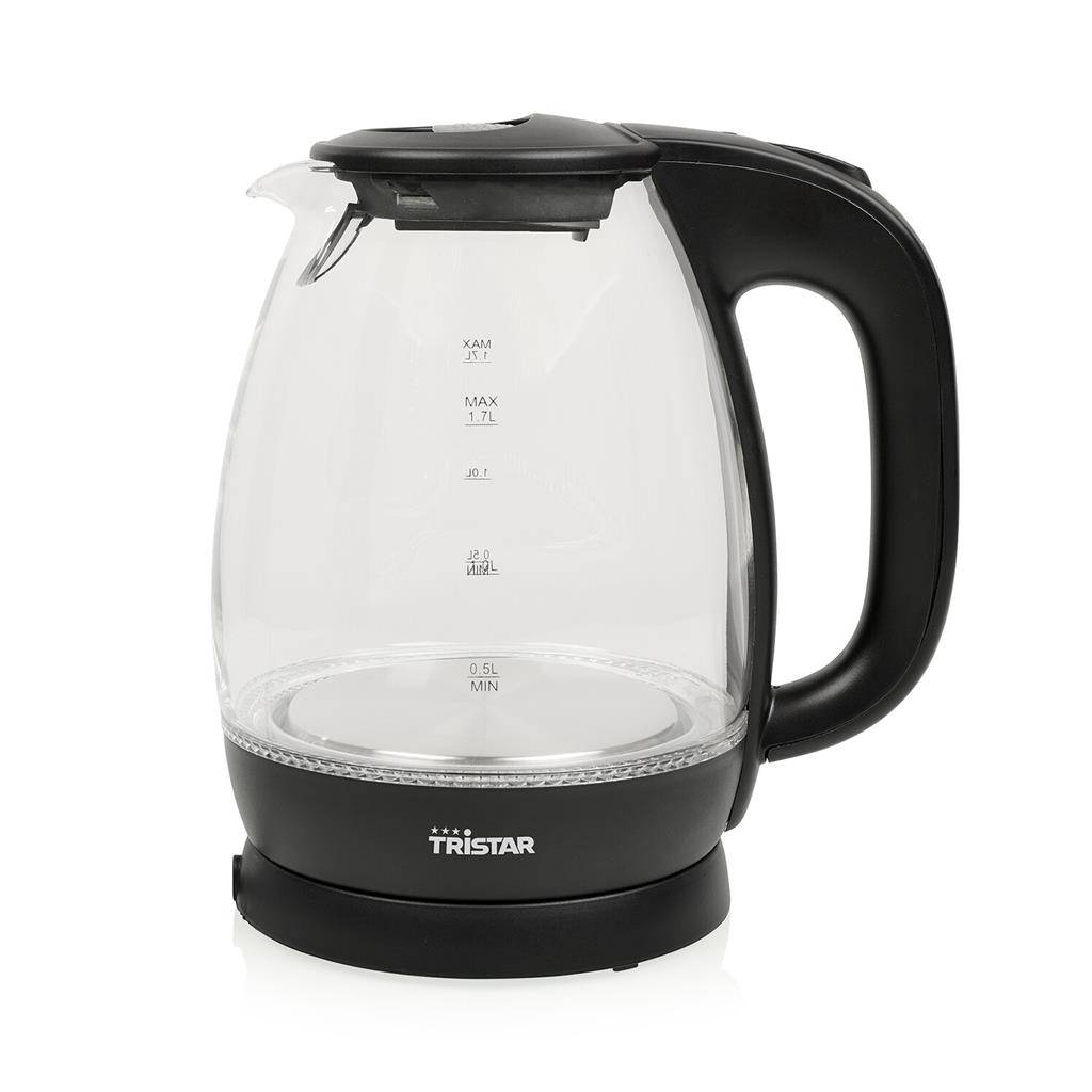 Tristar WK-3405 Wasserkocher Glas, Schwarz Fassungsvermögen: 1.7l