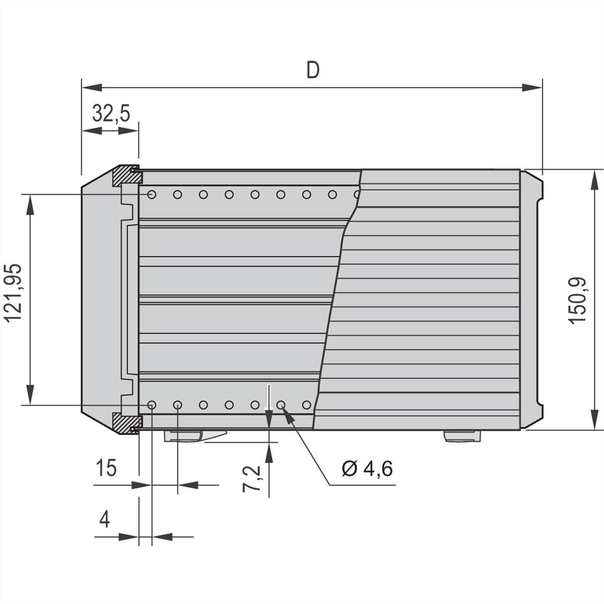SCHROFF Komplettgehäuse, ungeschirmt - PROPAC PRO GEH.3HE 28TE 266T